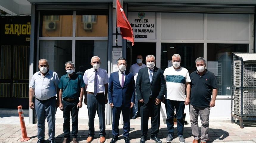 Vali Aksoy, Efeler Ziraat Odası&rsquo;nı ziyaret etti