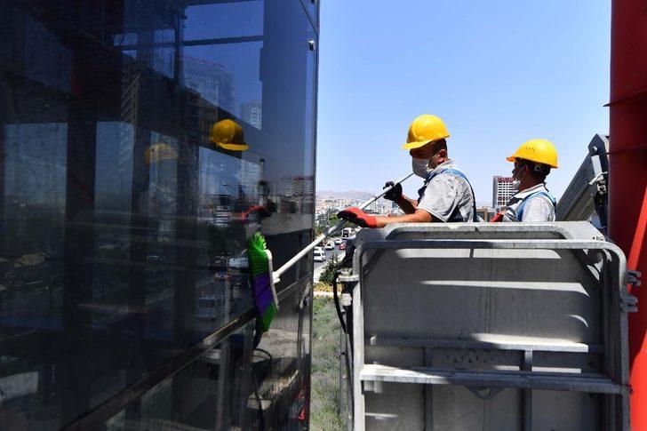 Ankara’da yaya alt ve üst geçit asansörlerinde bayram temizliği G5