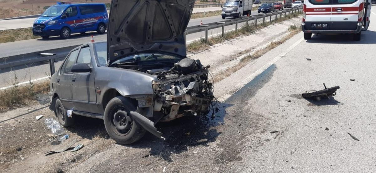 Kırıkkale&rsquo;de trafik kazası, 4 yaralı