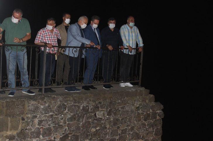 Giresun Kalesine yerleştirilen ışıklı Giresun tabelasının açılışı yapıldı G5