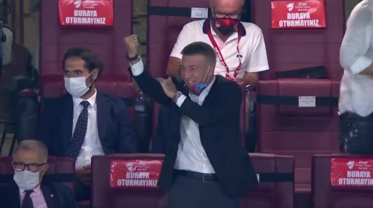 Trabzonspor Başkanı Ahmet Ağaoğlu'nun gol sevinci olay oldu!