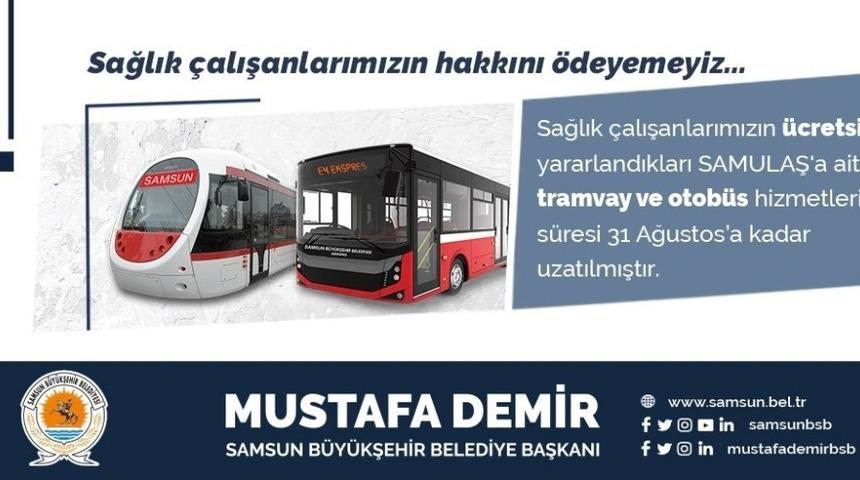 Sağlık&ccedil;ılara &uuml;cretsiz ulaşımda 1 ay uzatma