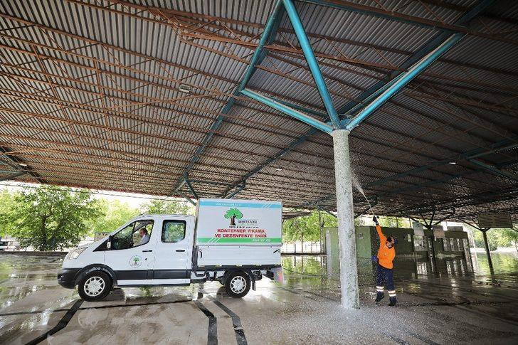 Kurban kesim yerleri dezenfekte edildi G3