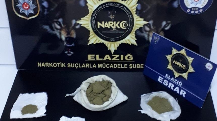 Elazığ’da uyuşturucu operasyonu: 2 tutuklama
