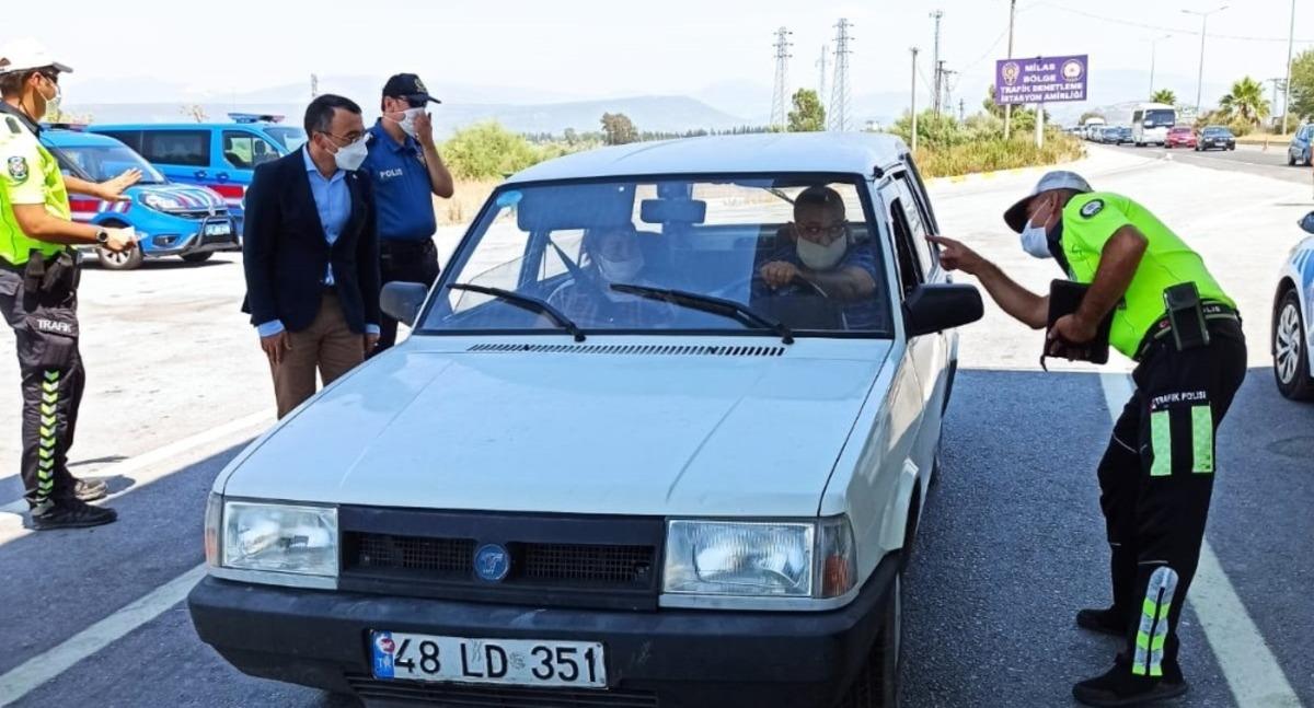 Kaymakam Arslan trafik denetimi yaptı