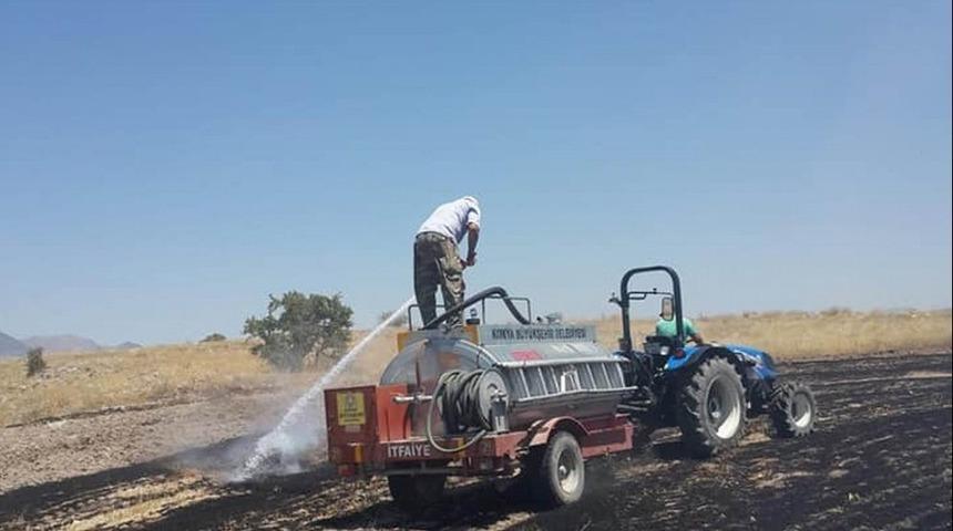 Beyşehir&rsquo;de arazi yangını