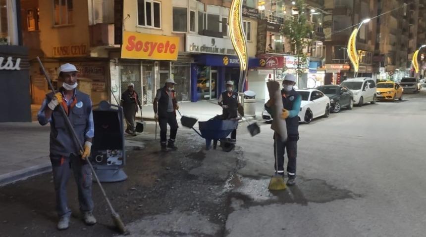 Belediye ekiplerinin  bayram mesaisi