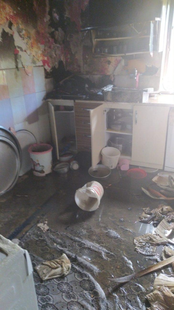 Ocakta unutulan yemek yangın çıkardı G2