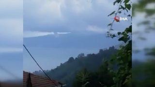 Rize'de çıkan hortum korku dolu anlar yaşattı