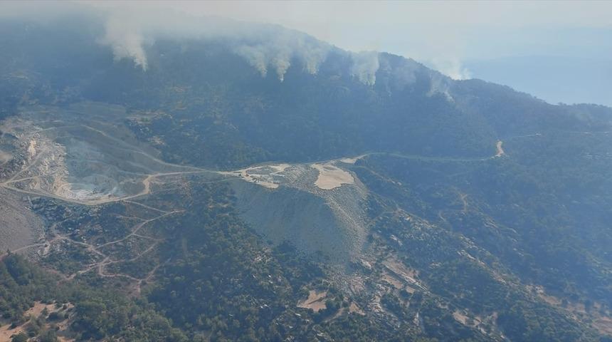 G&Uuml;NCELLEME - Aydın'da başlayıp Muğla'ya kadar ulaşan orman yangını kısmen kontrol altına alındı