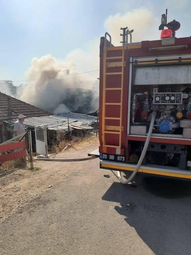 Odunlukta çıkan yangın otomobile sıçradı G5