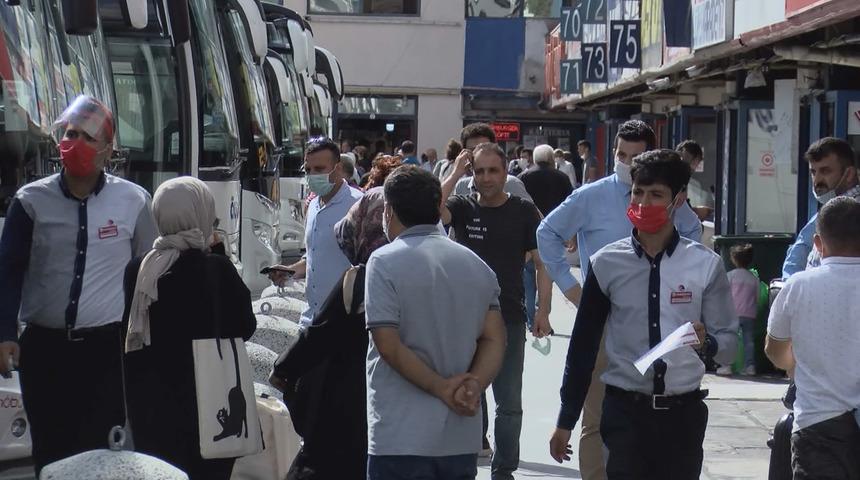 15 Temmuz Demokrasi Otogarı'da bayram dönüşü hareketliliği