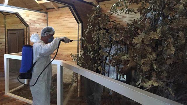 Bitki ve Hayvan müzesi dezenfekte edildi