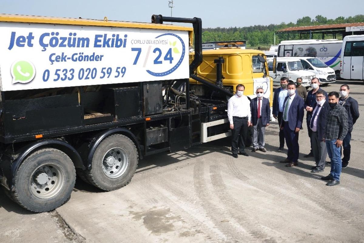 &Ccedil;orlu Belediyesi vatandaşların taleplerine jet &ccedil;&ouml;z&uuml;m &uuml;retiyor