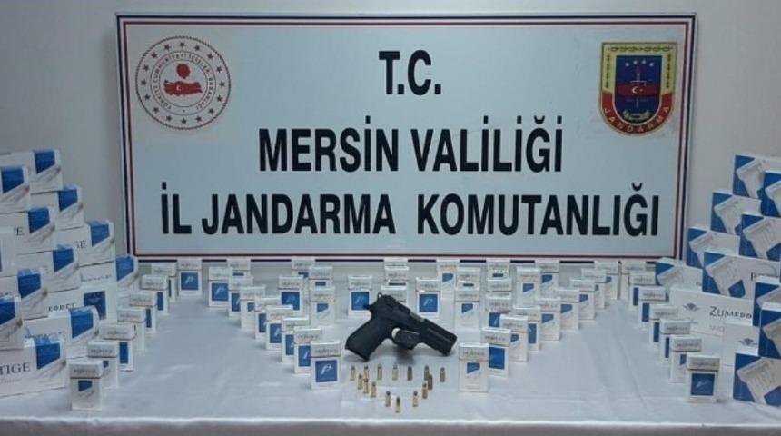 Mersin’de 430 paket gümrük kaçağı sigara ele geçirildi