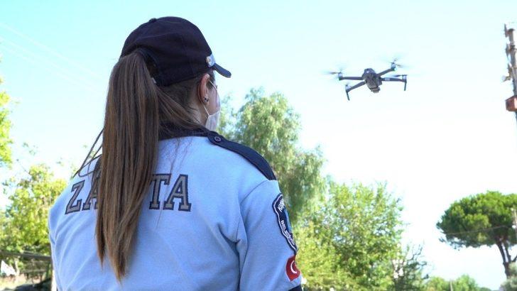 Kuşadası Belediyesi zabıtası Kuşadası Körfezindeki sahilleri drone ile denetliyor G1