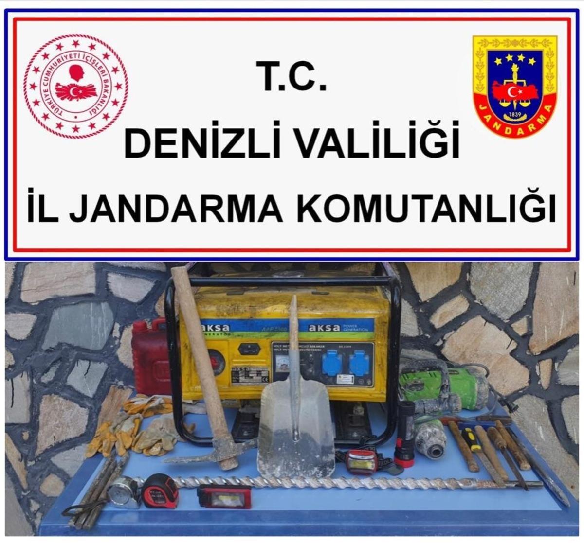 Jandarmadan define avcılarına su&ccedil;&uuml;st&uuml;: 7 g&ouml;zaltı