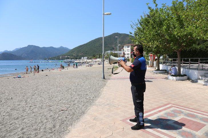 Marmaris Zabıtası’ndan megafonla korona virüs uyarısı G5