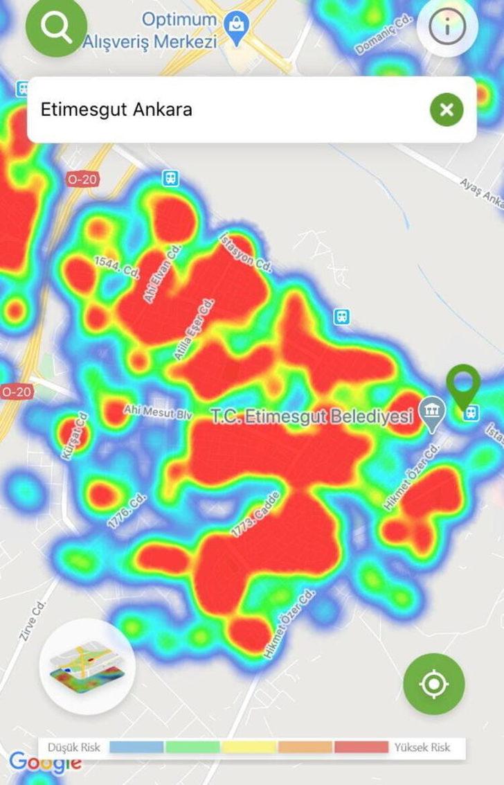İşte Ankara'nın koronavirüs haritası! İlçe ilçe son durum  G3