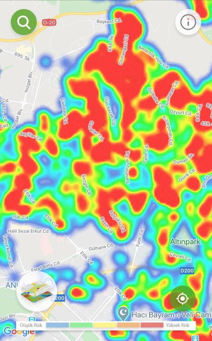 İşte Ankara'nın koronavirüs haritası! İlçe ilçe son durum  G5