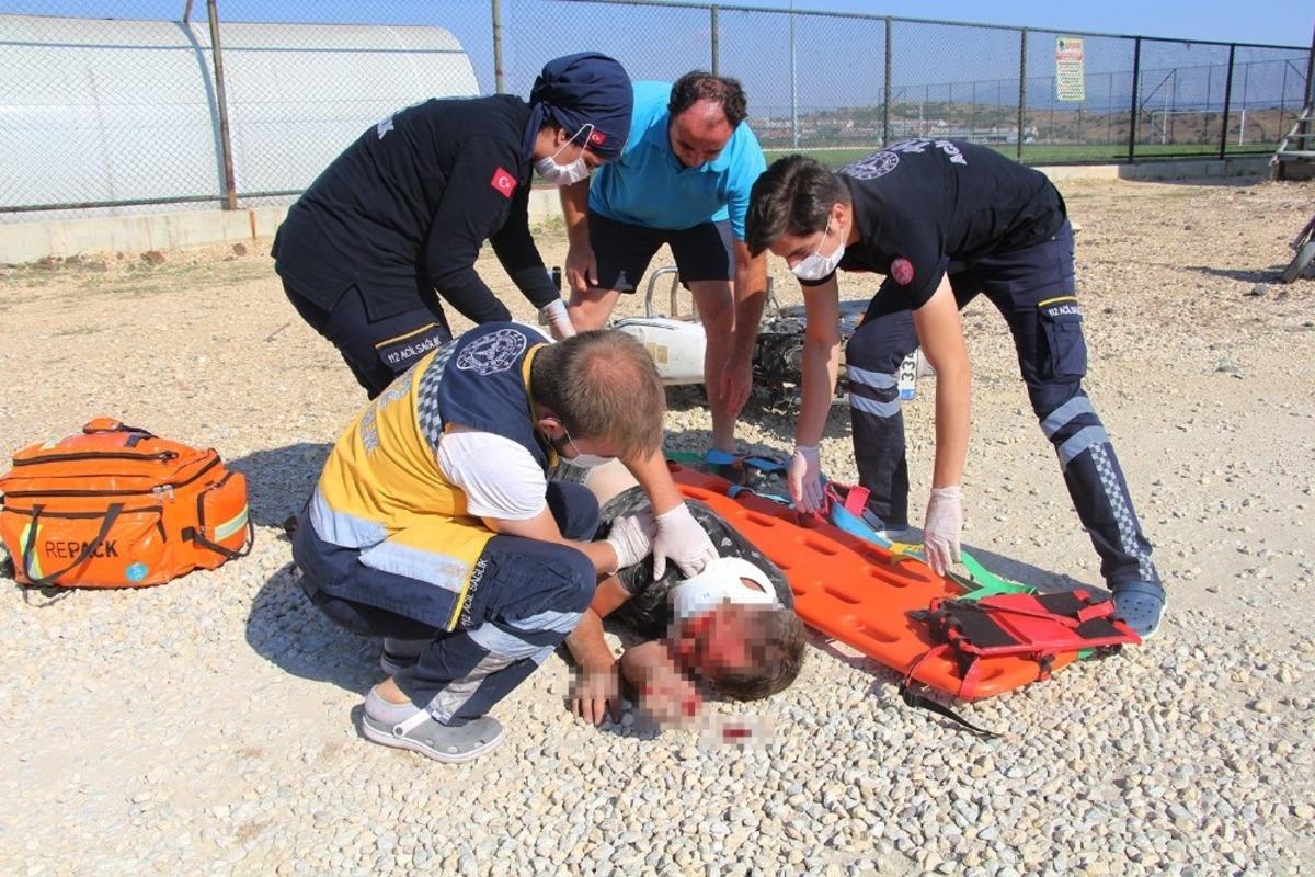 Kula&rsquo;da motosiklet kazası: 1 yaralı