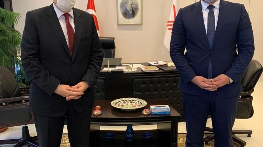 Rektör Kalan YÖK Başkanı Saraç ile ALKÜ’yü görüştü