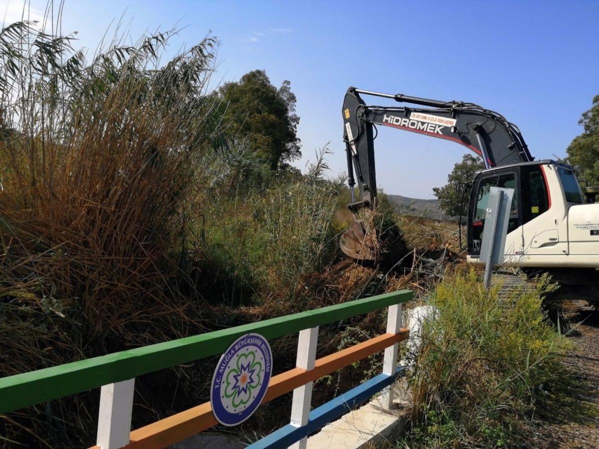 Muğla&rsquo;da 95 bin metre dere temizliği yapıldı