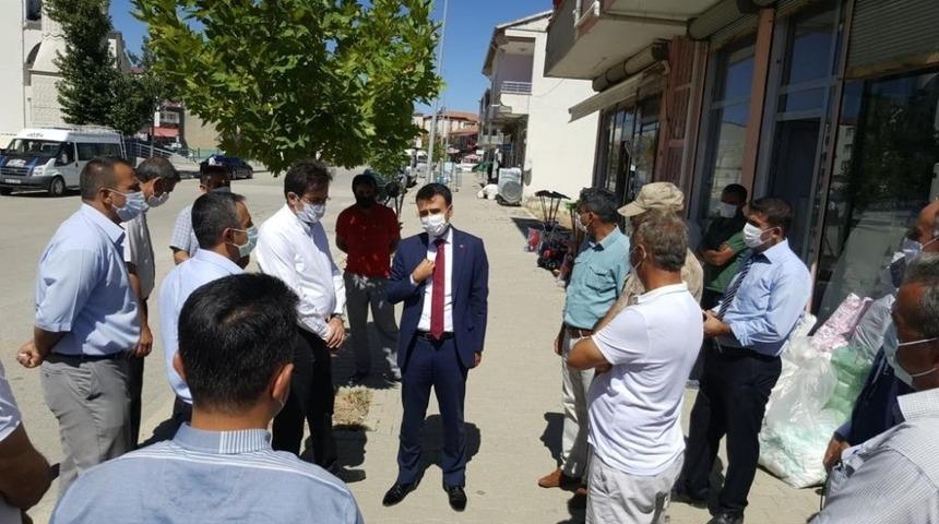 Kaymakam Bing&ouml;l korona vir&uuml;s denetimlerine katıldı