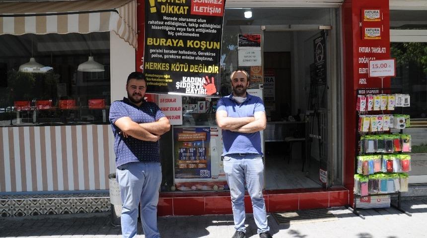 Kadına şiddete karşı esnaftan duyarlı davranış