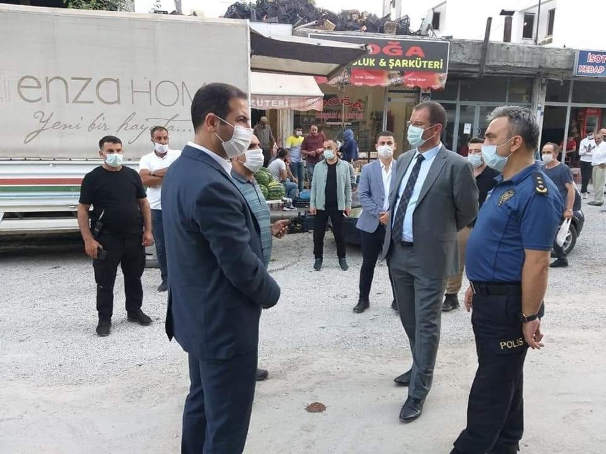 Kaymakam Erdemir, il&ccedil;e merkezindeki &ccedil;alışmaları inceledi