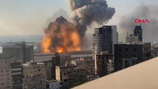 Beyrut’taki patlamanın en net görüntüleri yayınlandı