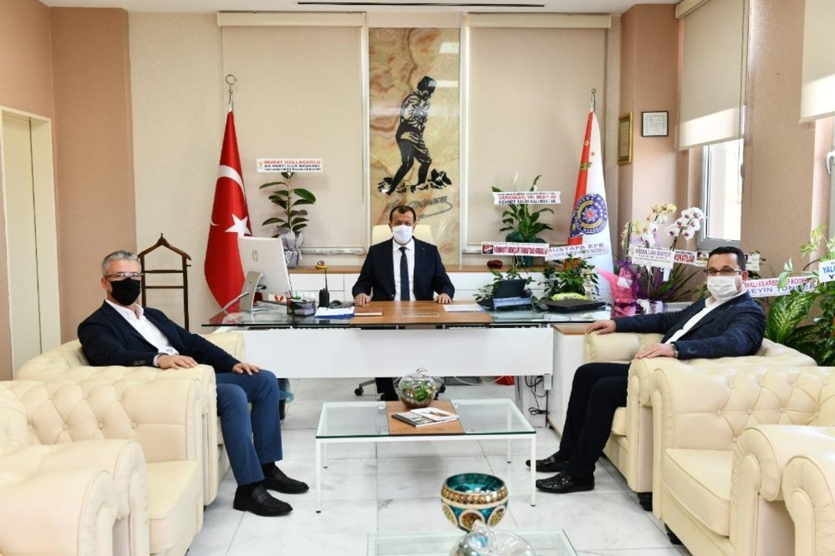 Başkan Kanar&rsquo;dan yeni atanan Er&ccedil;etin ve G&uuml;ner&rsquo;e hayırlı olsun ziyareti