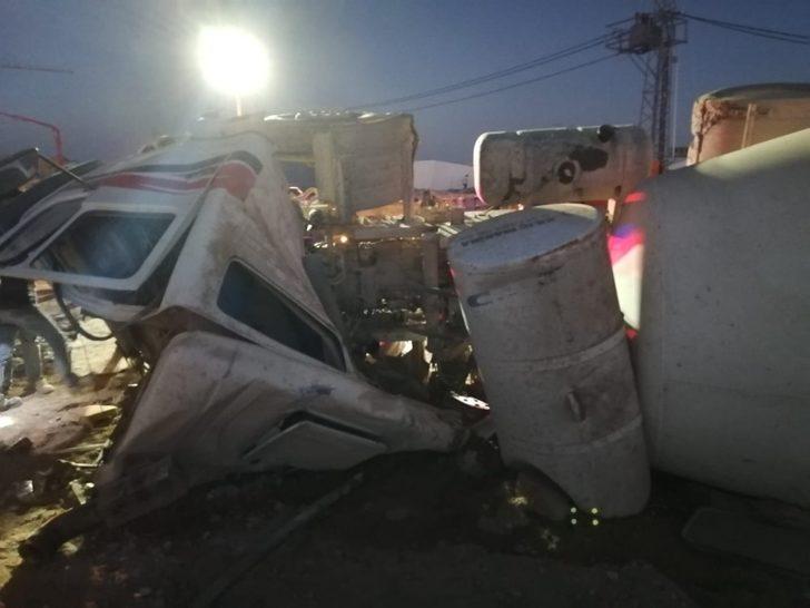 Elazığ’da beton mikseri devrildi: 1 yaralı G2