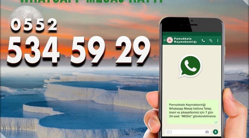 Kaymakamlıktan vatandaşlara &ouml;zel Whatsapp hattı kuruldu