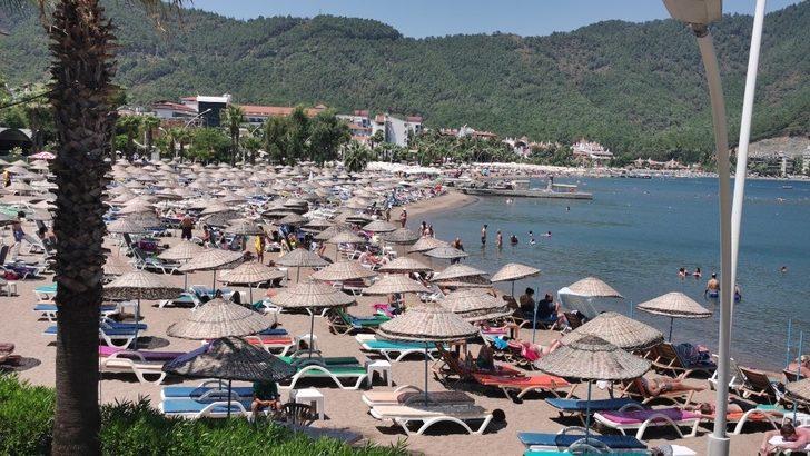 Marmaris’te bazı plajlarda yoğunluk oluştu G5