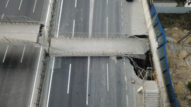 Eyüpsultan'da üst geçit çöktü! Çok sayıda ekip sevk edildi G5