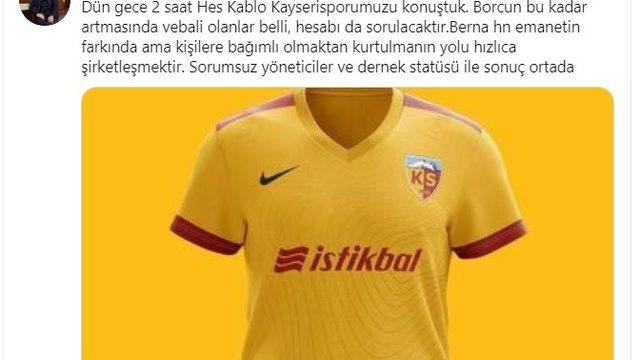 Alpaslan Baki Ertekin, “2 saat HES Kablo Kayserispor’u Konuştuk”