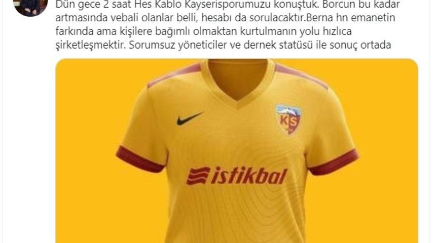 Alpaslan Baki Ertekin, &ldquo;2 saat HES Kablo Kayserispor&rsquo;u Konuştuk&rdquo;