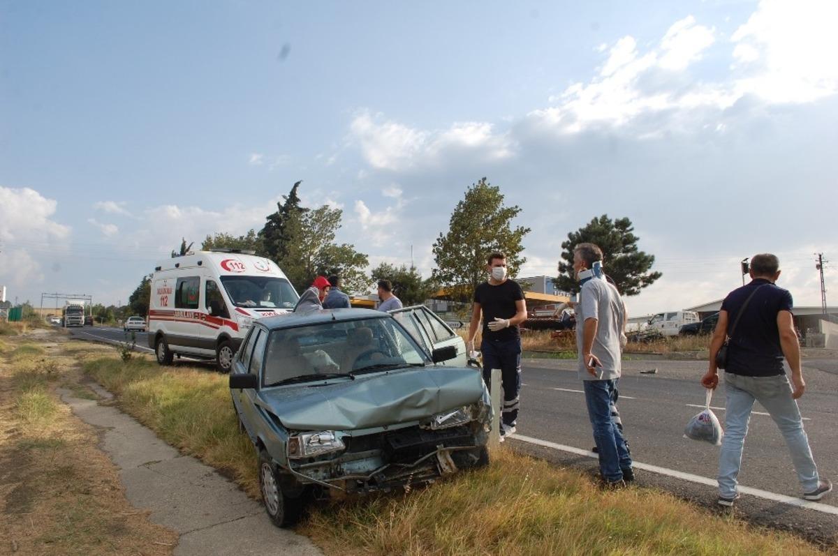 Tekirdağ&rsquo;da trafik kazası: 2 yaralı