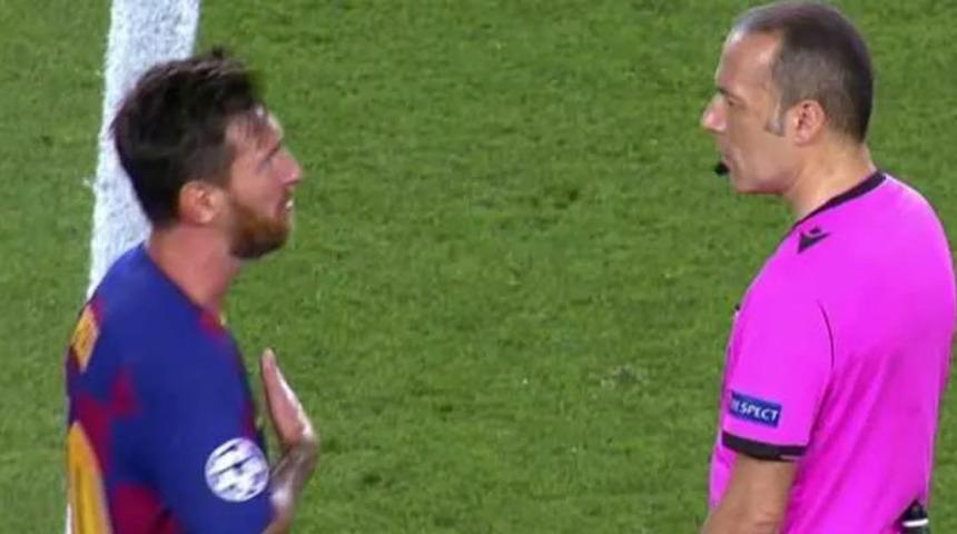 Messi ile Cüneyt Çakır arasında el sıkma krizi yaşandı