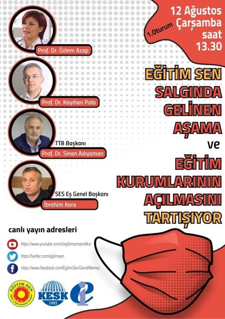 Eğitim Sen’den "Covid-19 Salgınında Gelinen Aşama ve Eğitim Kurumlarının Durumu" konulu etkinlik G3