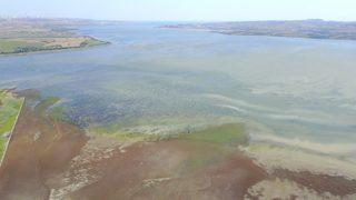 Büyükçekmece Gölü'nde su seviyesi düştü