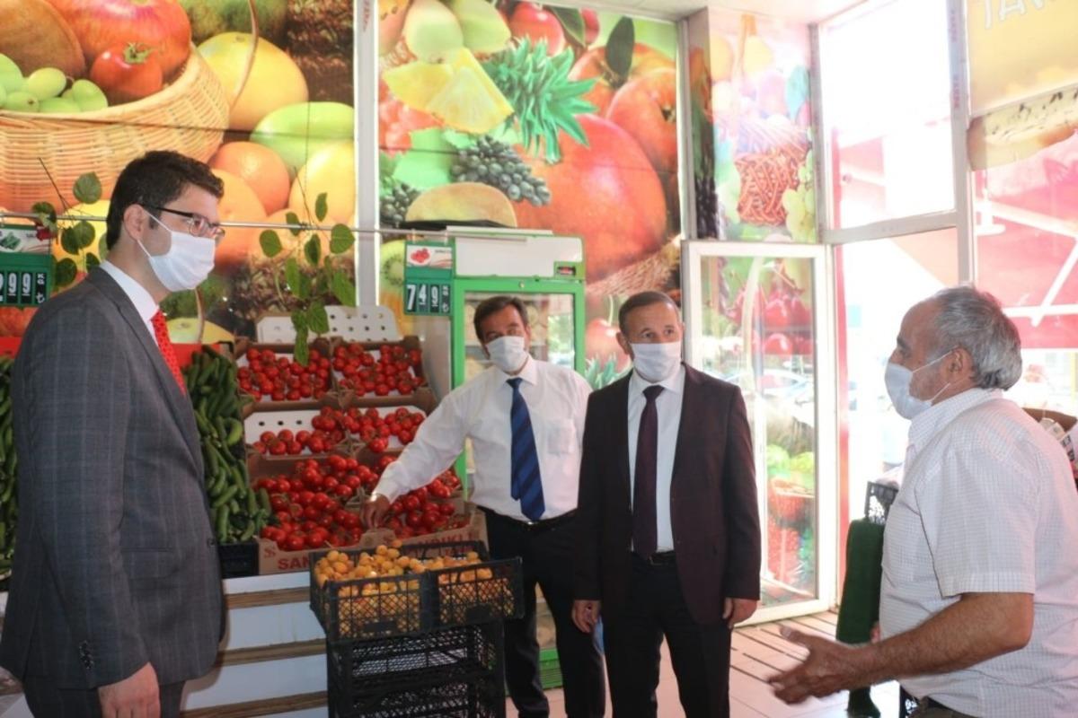 Aşkale&rsquo;de maske ve sosyal mesafe denetimi