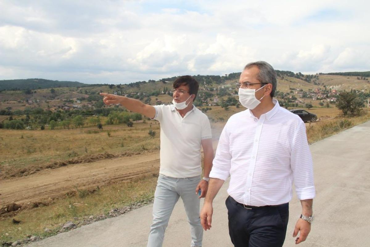 Kaymakam Pişkin yol yapım &ccedil;alışmalarını inceledi