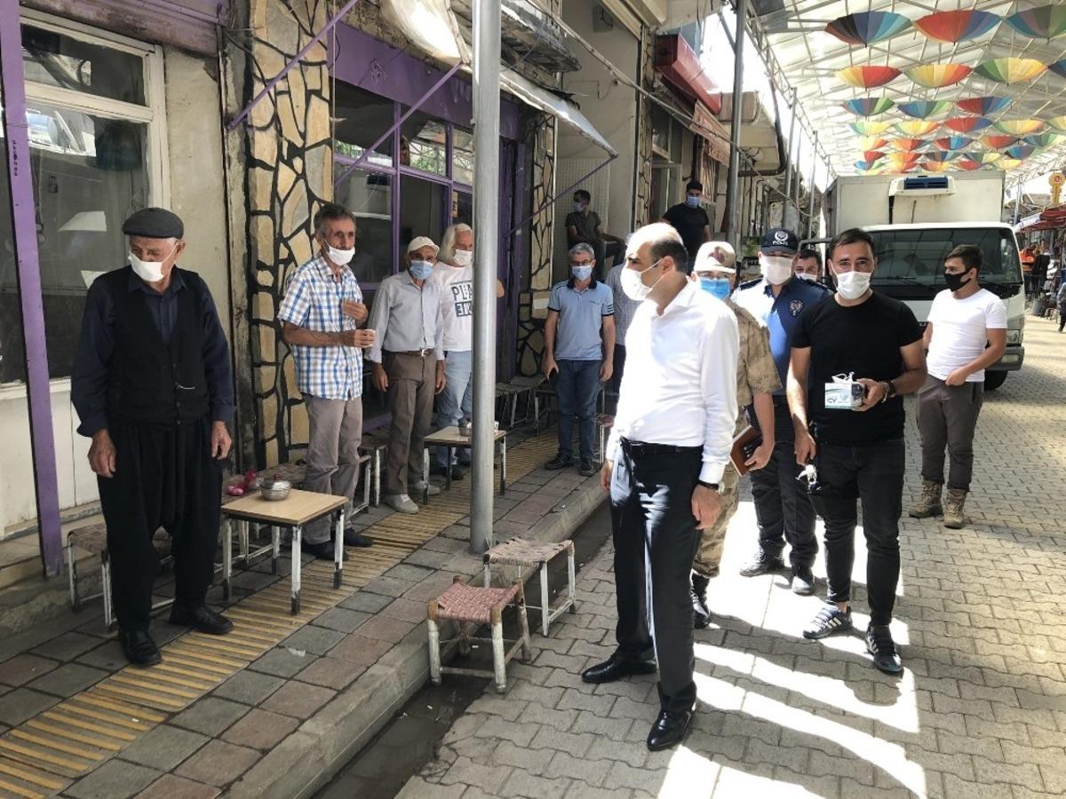Dicle&rsquo;de Kaymakam Demir&ccedil;in &ouml;nc&uuml;l&uuml;ğ&uuml;nde 2&rsquo;nci genel koronavir&uuml;s denetimi yapıldı