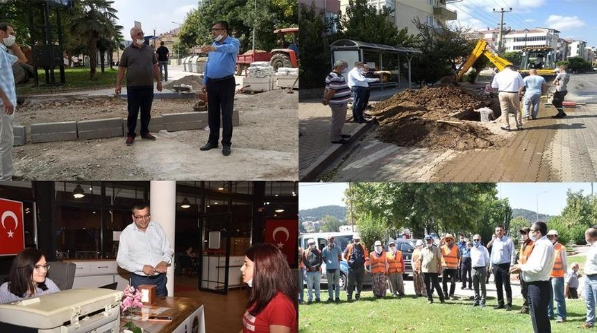 Belediye başkanı t&uuml;m il&ccedil;eyi sosyal medyadan canlı yayın yaparak bilgilendiriyor