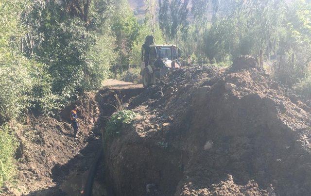 Hakkari’de kanalizasyon çalışması