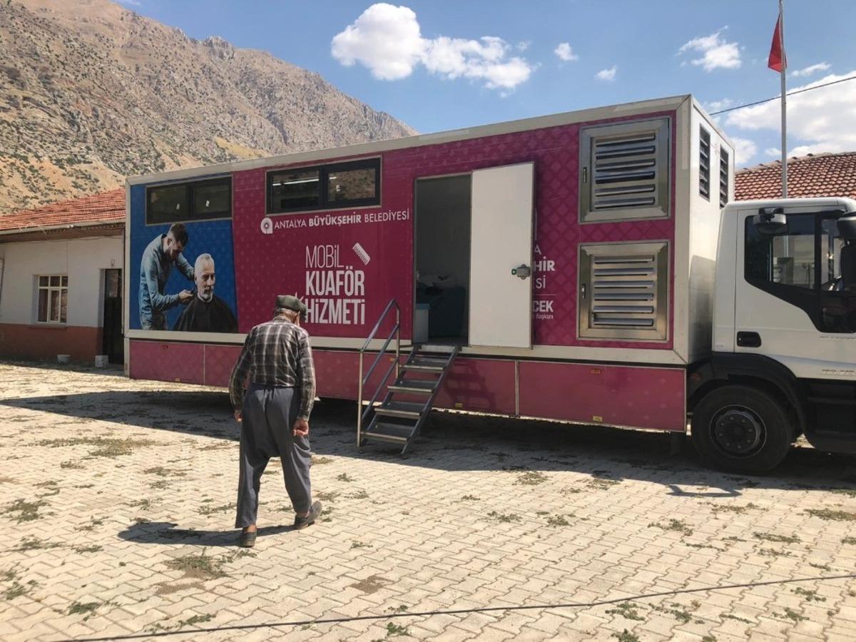 Mobil kuaf&ouml;r Korkuteli&rsquo;nde 245 vatandaşa hizmet verdi