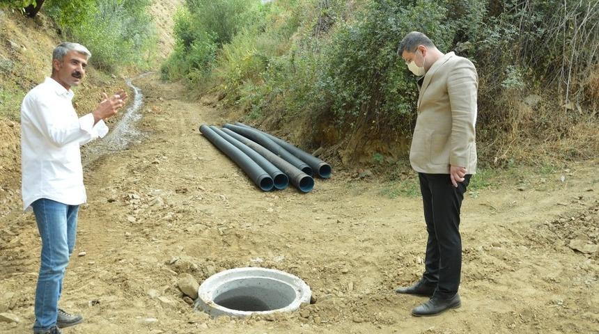 Kaymakam Uçar, alt yapı çalışmalarını inceledi