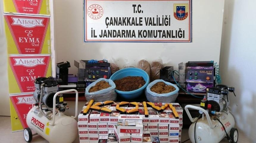 &Ccedil;anakkale&rsquo;de ka&ccedil;ak sigara operasyonu